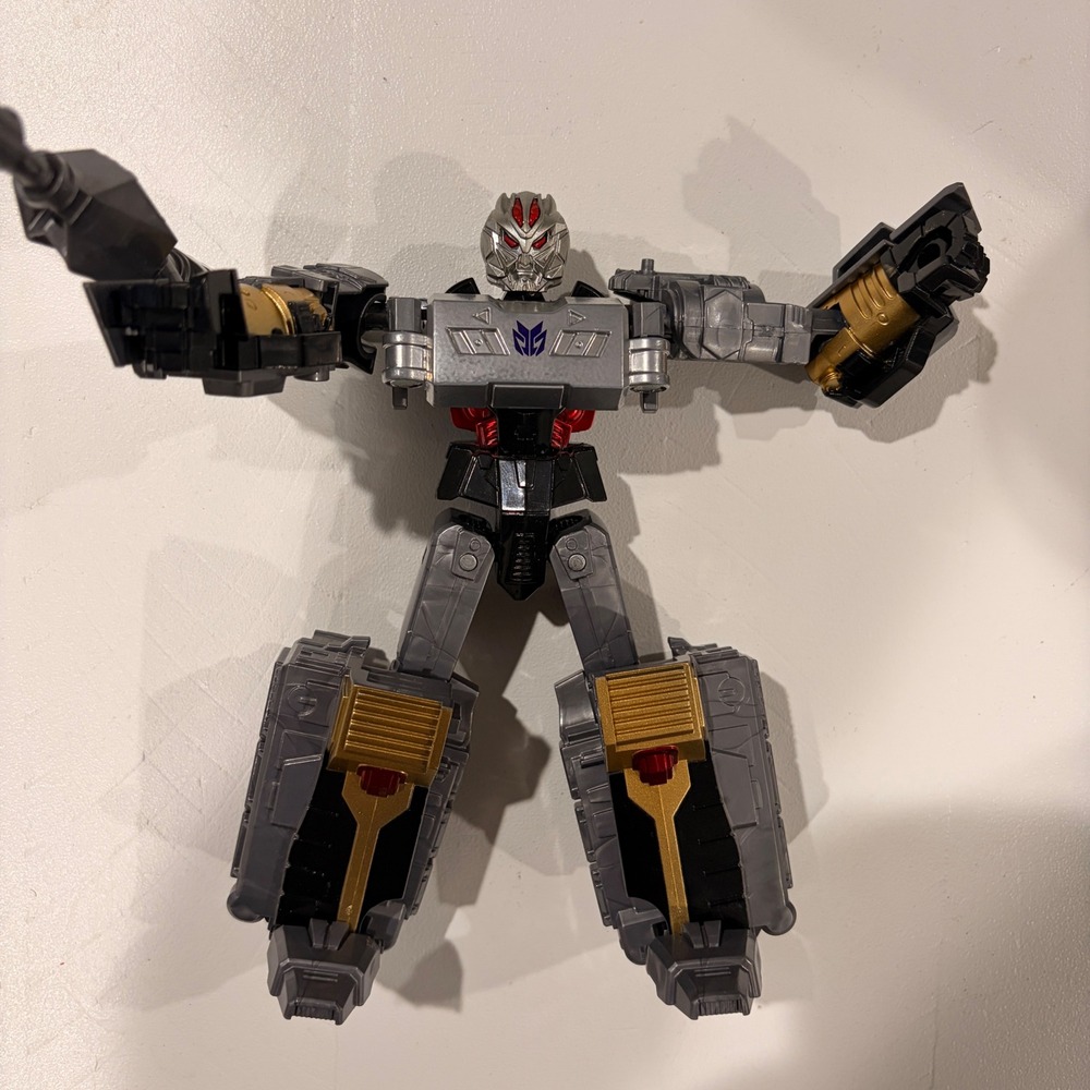 Transformers Megatron Action Figure Silver Black Gold Decepticon Robot Toy